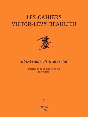 cover image of Les Cahiers Victor-Lévy Beaulieu, numéro 7